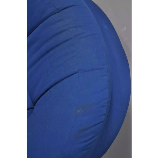 Blue Late 20th Century Milo Baughman Thayer Coggin Mid Century Modern Swivel Tilt Club Lounge Chair For Sale - Image 8 of 12