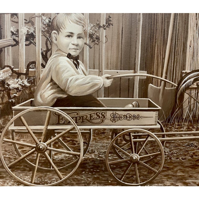 The boy with a grown man’s expression. The dignified rooster, unfazed by his situation. This may have been painted from a...