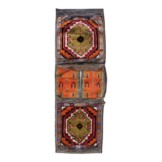 1940s, Handmade Vintage Persian Afshar Saddle Bag 1.3' X 4.1' For Sale