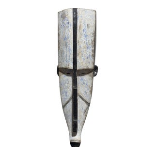 Vintage Large Fang Mask Elongated Face Gabon African Mask 31.5" H For Sale