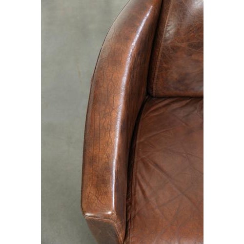 Animal Skin Cowhide Aviator Armchairs in Warm Brown Color, Set of 2 For Sale - Image 7 of 14
