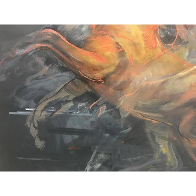 Black Giuseppe Colin, Horse on Black Sky, 1990s, Painting For Sale - Image 8 of 12