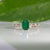2020s 1.2Ct Zambian Emerald Ring With Earth-Mined Diamond Accents: Solid 14k Gold, Size 6.75 For Sale - Image 5 of 9