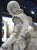 Signed Antique French Plaster Sculpture, a Renaissance Boy and His Dog, C. 1880 For Sale - Image 12 of 18