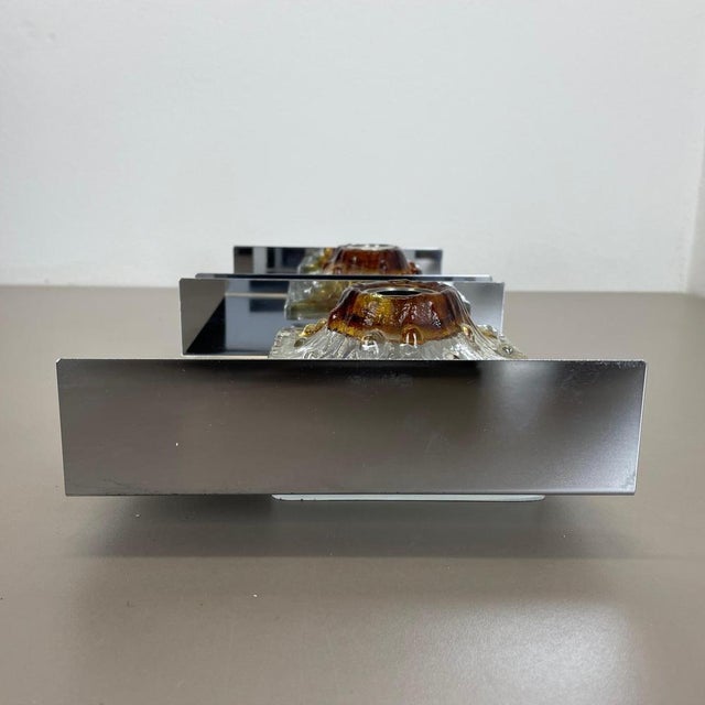 Murano Glass and Chrome Metal Wall Lights from Mazzega, Italy, 1970s, Set of 2 For Sale - Image 6 of 18