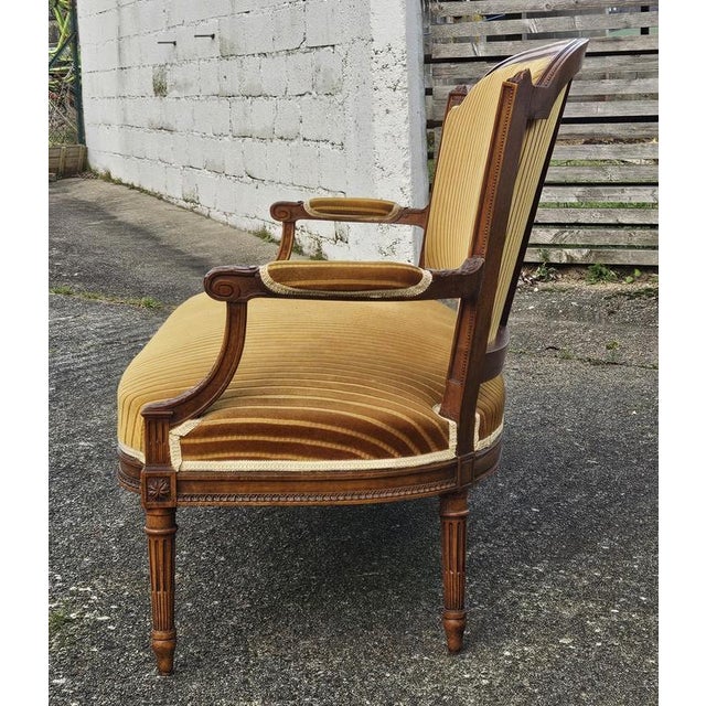 Antique Green Velvet Sofa, 1800s For Sale - Image 6 of 18