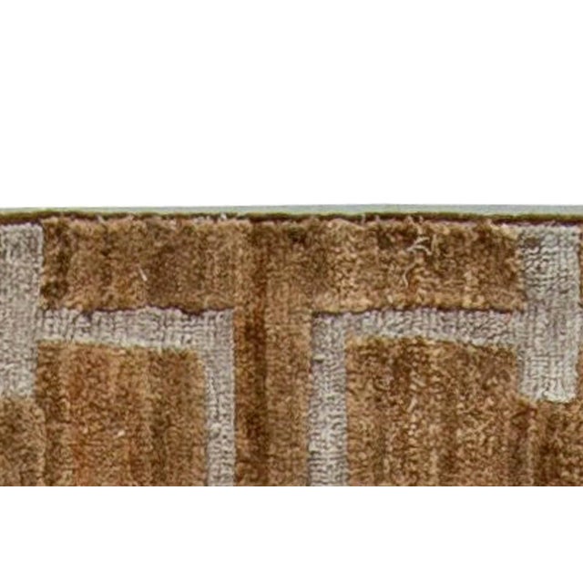 Modern Modern Harvin Hand-Knotted Hemp & Silk Runner by Doris Leslie Blau For Sale - Image 3 of 4