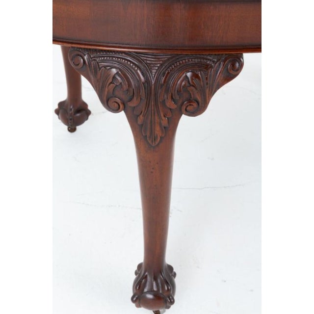 Chippendale Revival Extendable Dining Table in Mahogany, 1890 For Sale - Image 3 of 5