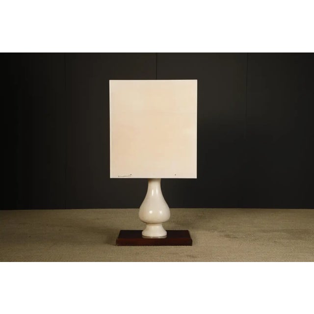 Wood Aldo Tura Lacquered Goatskin, Rosewood and Brass Italian Bar Cabinet, 1950s For Sale - Image 7 of 18