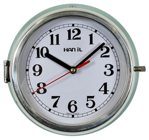 Vintage Blue Hanil Navy Wall Clock, 1980s