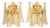 Amber Rondini Murano Glass Gold Wall Sconces by Simoeng, Set of 2 For Sale