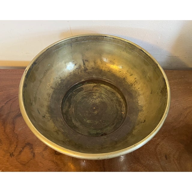 Antique 18th Century Dutch Brass Footed Fruit Bowl For Sale - Image 18 of 18