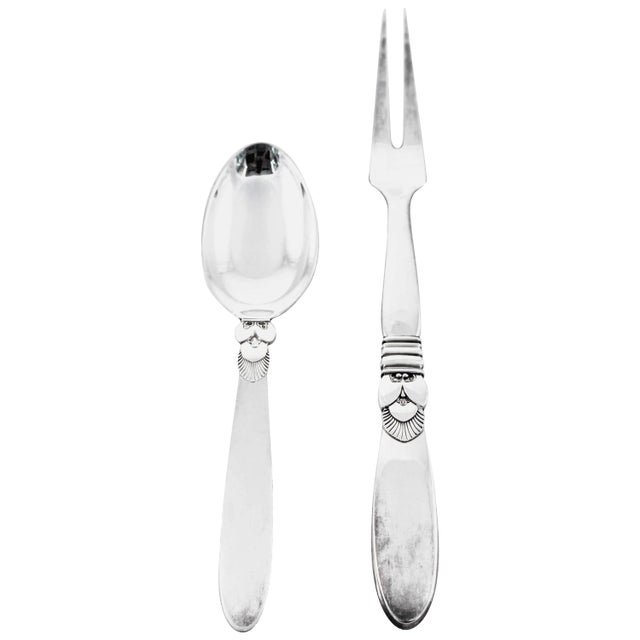 Jensen Sterling Fork and Spoon For Sale