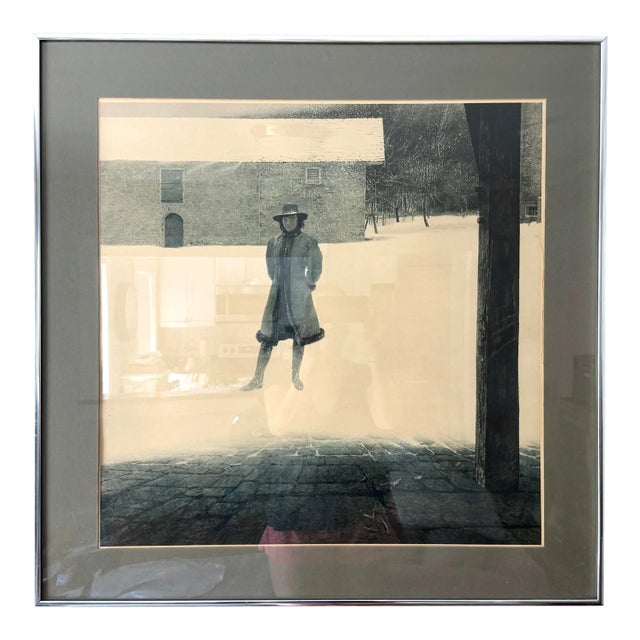 1968 Large Vintage Andrew Wyeth Collotype Print “Outpost