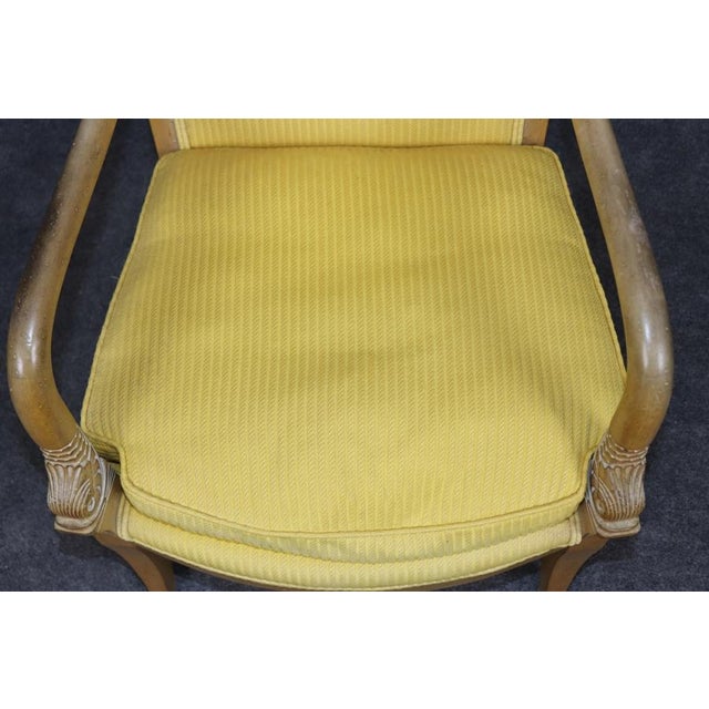 Yellow Pair of Regency Style Carved Dolphin Head Armchairs For Sale - Image 8 of 13