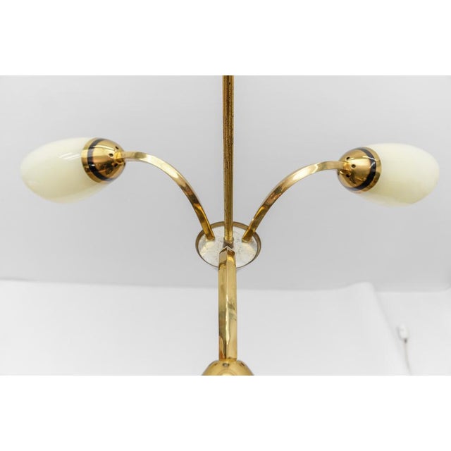 Mid-Century Modern 3-Armed Brass Sputnik Lamp, 1950s For Sale - Image 13 of 15