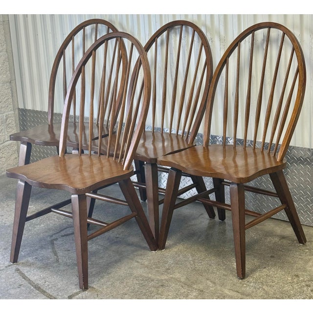 These chairs embody casual design at its finest. Its rustic finish and bowed, spindle-back style offer a country chic look...