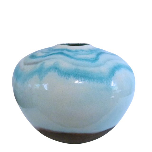 Mid 20th Century Tony Evans Signed Large Raku Ceramic Art Pottery Vase Signed & Numbered Mid-Century For Sale - Image 5 of 12