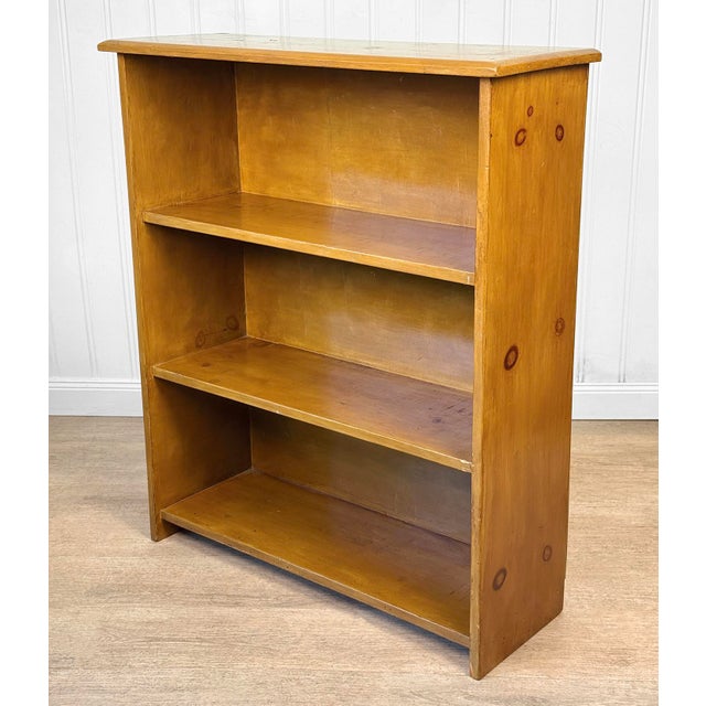 Farmhouse Vintage Farmhouse Pine Bookshelf Cabinet For Sale - Image 3 of 12