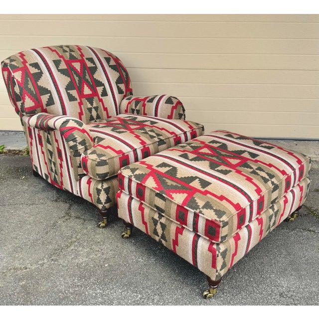 Ralph Lauren Wyland Chair and Ottoman For Sale - Image 9 of 12