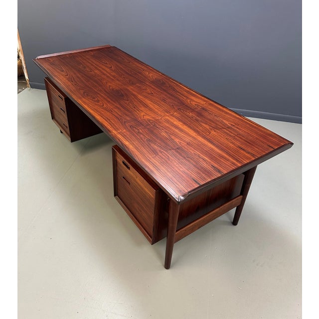1960s Arne Vodder Rosewood Executive Desk 207 for Sibast, Denmark, 1960s For Sale - Image 5 of 17