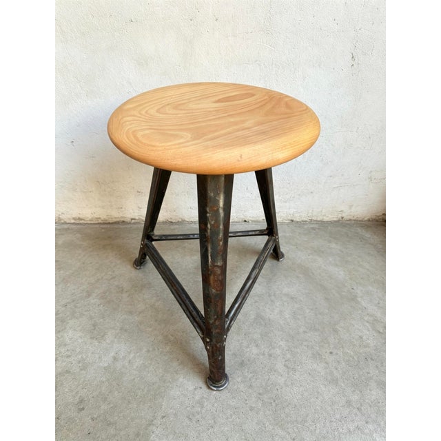 Industrial Work Stool from Rowac, 1930s For Sale - Image 10 of 10