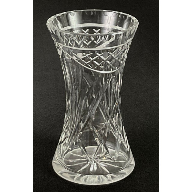 1970s Modern Cut Glass Vase For Sale - Image 6 of 8