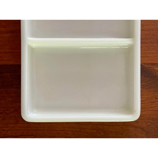 Glass Vintage Milk Glass Sectioned Tray For Sale - Image 7 of 8