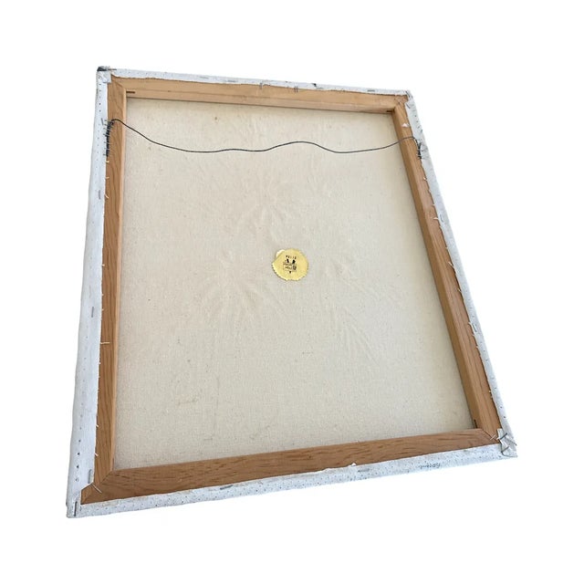 Vintage Mid Century Modern Heavy Impasto Floral - Home Galleries Inc. For Sale - Image 11 of 13