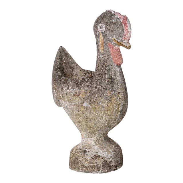 1960s French Concrete Rooster Planter For Sale