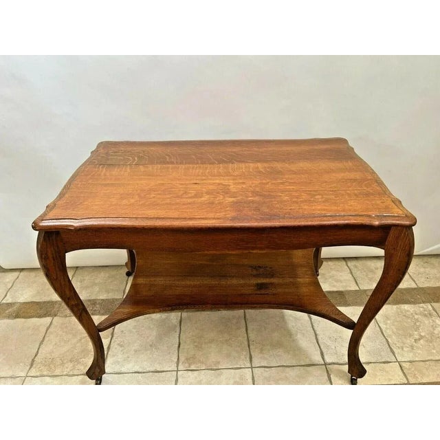 Gorgeous Antique Library Desk Table with bottom bookshelf and Dovetail joints Made By Wolverine Mfg. 31" Tall X 26" Deep X...