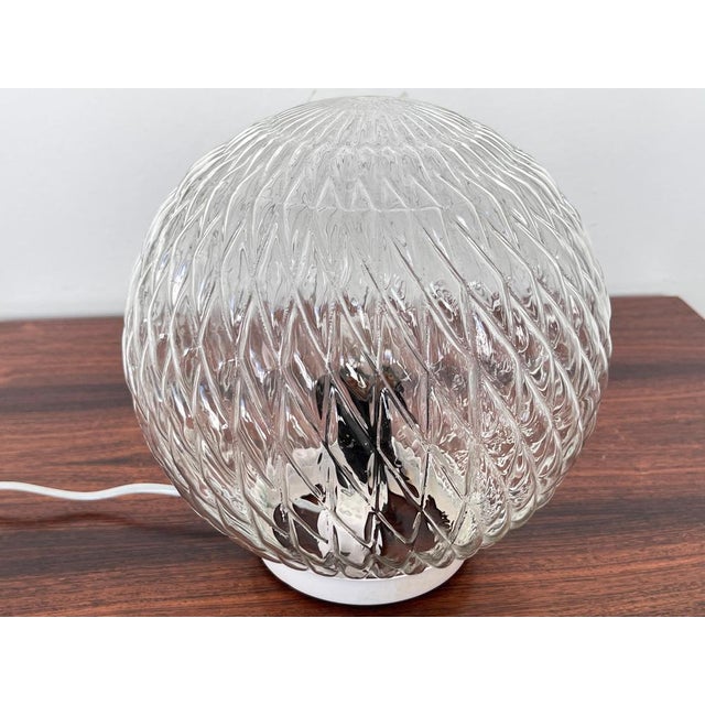 1980s Mid-Century Glass Table Lamp, Former Czechoslovakia, 1980s For Sale - Image 5 of 7