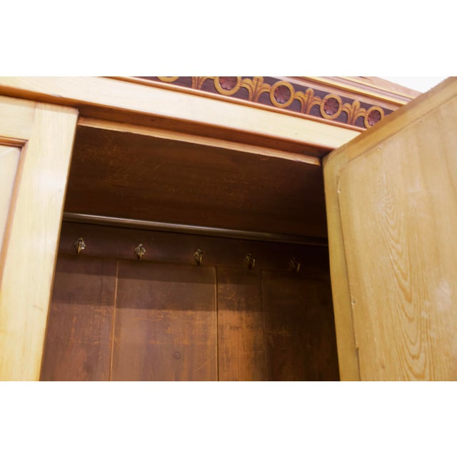 Antique Edwardian Ash Wardrobe, 1900s For Sale - Image 11 of 12