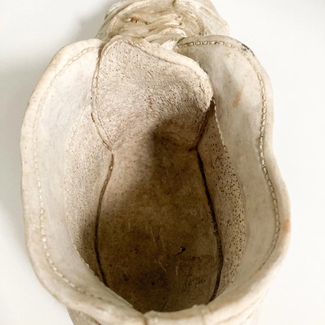 Beige Marilyn Levine Ceramic Shoe Sculpture, 1970 Ceramic Art Shoe Sculpture For Sale - Image 8 of 10