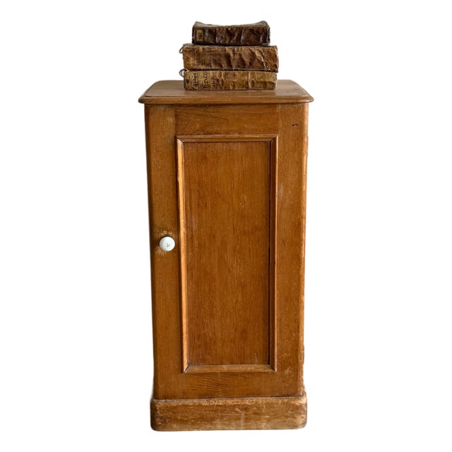 Antique English Pine Nightstand For Sale