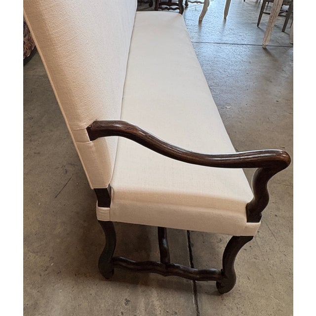 Early 20th Century Louis XIV Style French Walnut Os De Mouton Sofa For Sale - Image 11 of 11