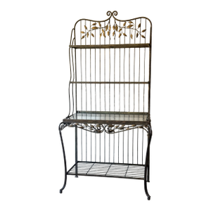 Late 20th Century Attributed to Hooker Furniture Wrought Iron Baker’s Rack