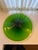 Glass decorative centerpiece shallow bowl in gorgeous emerald green color. Excellent condition.