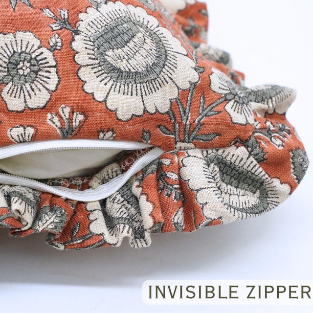 Not Yet Made - Made To Order Fabdivine Ruffle Throw Pillow Decorative Ruffle Accent Cushion for Sofa, Bed & Chair 14x14 Inch-Sun Flower For Sale - Image 5 of 6