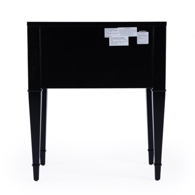 Wood Kai 24 in. W Rectangular Wood 2 Drawer End Table, Black Licorice For Sale - Image 7 of 9