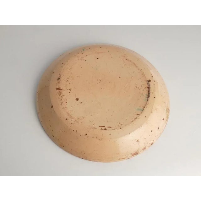 19th Century Swedish Folk Art Milk Bowl with Rooster Motif For Sale - Image 9 of 10