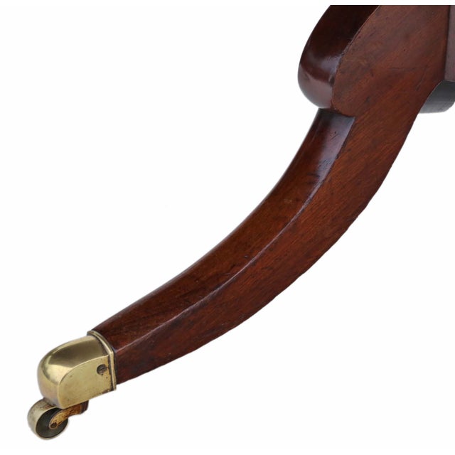 Large Antique Extendable Twin Pedestal Dining Table in Mahogany, 1800s For Sale - Image 9 of 11