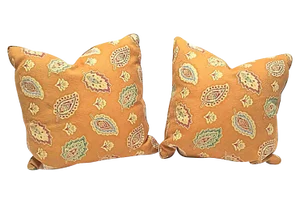 Late 20th Century Paisley Pillows - a Pair