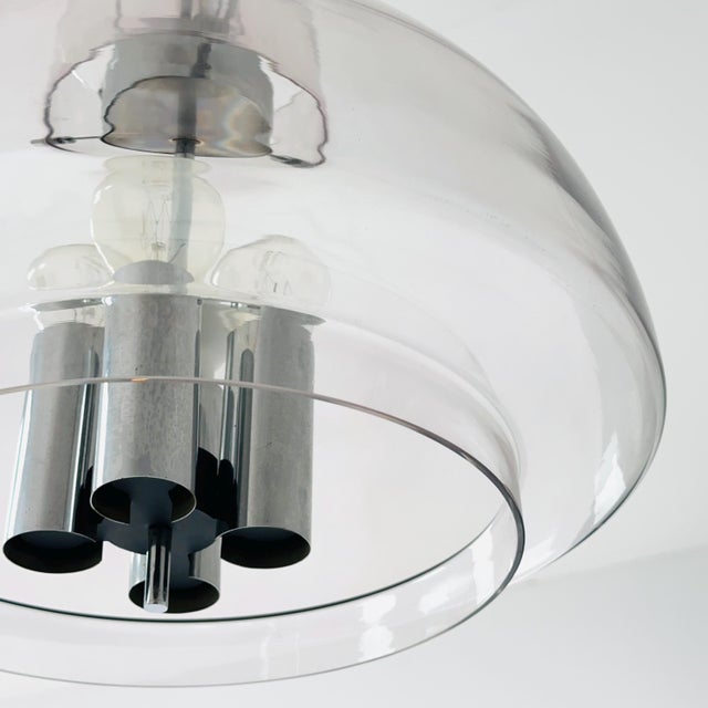 Large Mid-Century Glass Ball Pendant from Glashütte Limburg, Germany, 1970s For Sale - Image 10 of 11