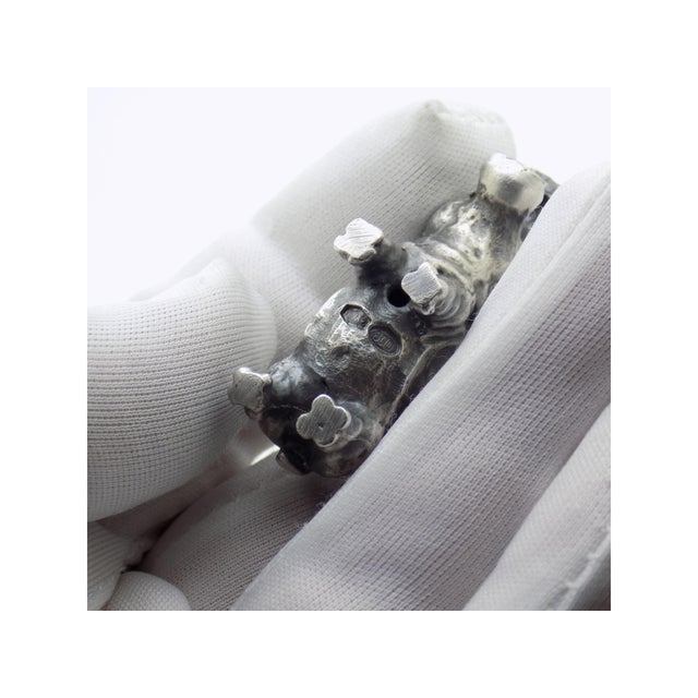 Silver Vintage Italian Handmade Hippopotamus Figurine in Silver, 1960s For Sale - Image 8 of 12