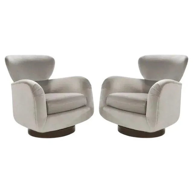 Vladimir Kagan Wingback Chairs - A Pair For Sale - Image 13 of 13