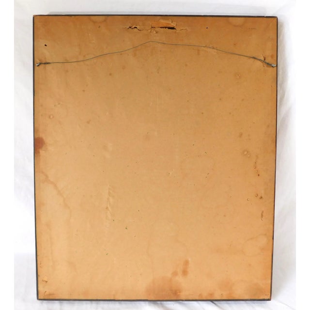 Vintage Original Signed Nautical Seascape Sailboat Watercolor Framed Hanging Wall Art Picture For Sale - Image 13 of 14