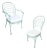 1950s Restored Teal "Ribcage" Patio/Outdoor Lounge Chair W/ Brass, Set of Two For Sale