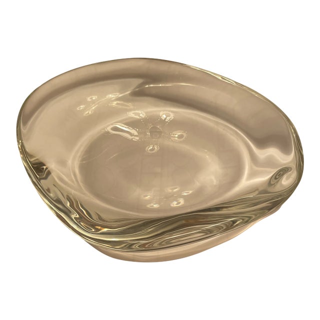 Tizo Art Glass Crystal Tabletop Bowl For Sale