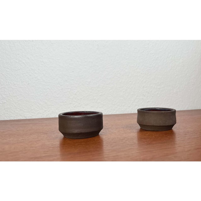 Brown Small Mid-Century Modern Danish Studio Pottery Bowls, 1960s, Set of 2 For Sale - Image 8 of 15